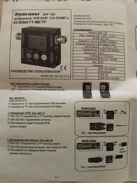 SURECOM SW-102 цифровой измеритель мощности и КСВ — УАЗ Patriot, 2,7 л ...