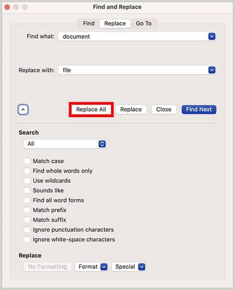 How To Find And Replace Text In Word For Mac