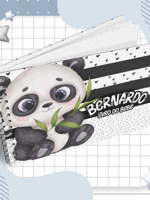 Panda Aquarela Livro E Caderneta Do Bebe Compre Produtos