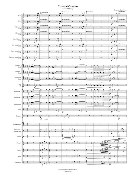 Classical Overture By David Nino Sheet Music For Concert Band At Sheet