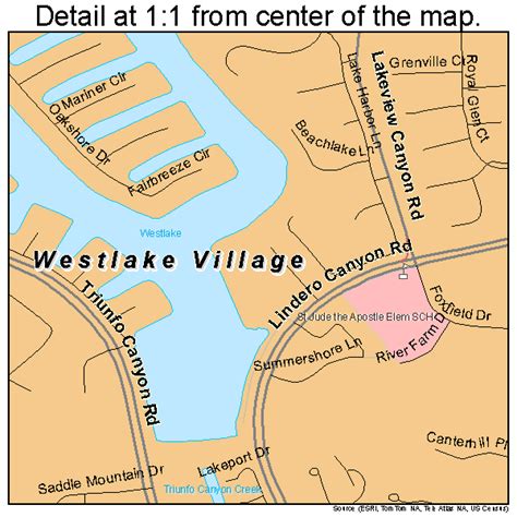 Westlake Village California Street Map 0684438