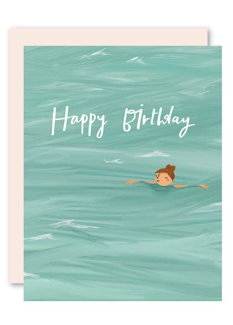 Floating on the Sea Birthday Card by Pencil Joy