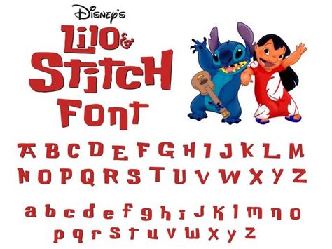 Lilo Et Stitch Letters Font Svg Téléchargement Instantané Etsy France