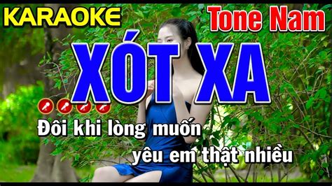 XÓT XA Karaoke Tone Nam Bến Tình YouTube