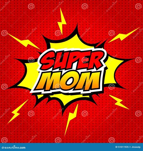 Happy Mother Day Super Hero Mommy Stock Vector Illustration Of