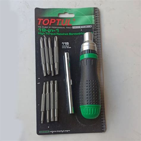 Toptul High Torque Ratchet Screwdriver Set 115 Mm L Model Name