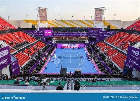 DOHA, QATAR -16 FEBRUARY 2023 - Qatar Tennis Federation Interior ...