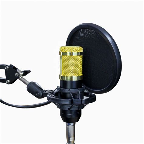 Microfone Condensador Kit E Suporte E Pop Filter Bra O Articulado