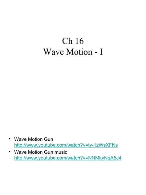 Transverse Waves | PDF