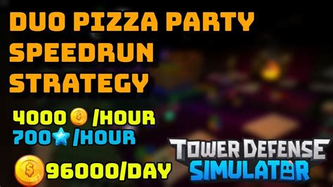 PIZZA PARADE DUO PIZZA PARTY SPEEDRUN STRATEGY ROBLOX Tower Defense