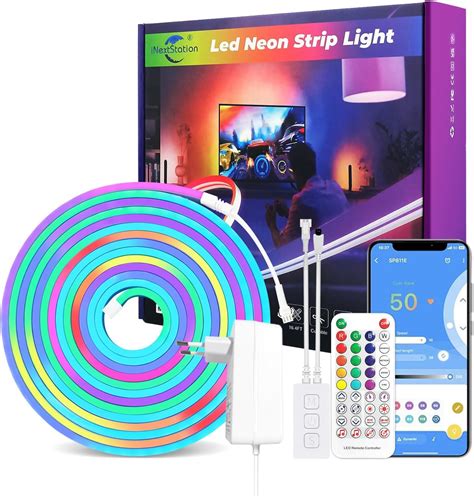 LUXONIC Ruban LED Néon 2M Bluetooth avec Télécommande APP Bande LED