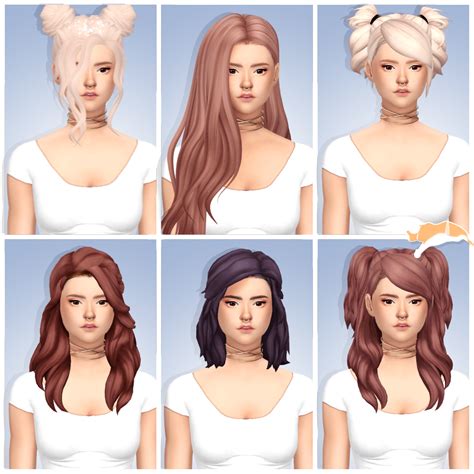 Semi Mini Cc Dump Hair Recolors• Pastry Box‘s Saccharine Palette