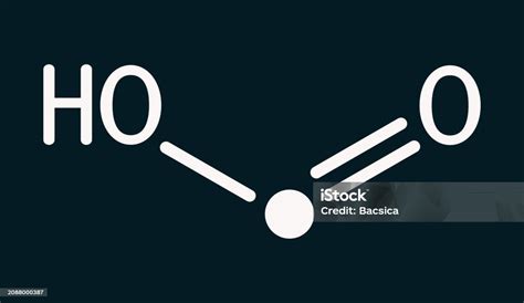 Formic Acid Methanoic Acid Ch2o2 Molecule Skeletal Chemical Formula On The Dark Blue Background