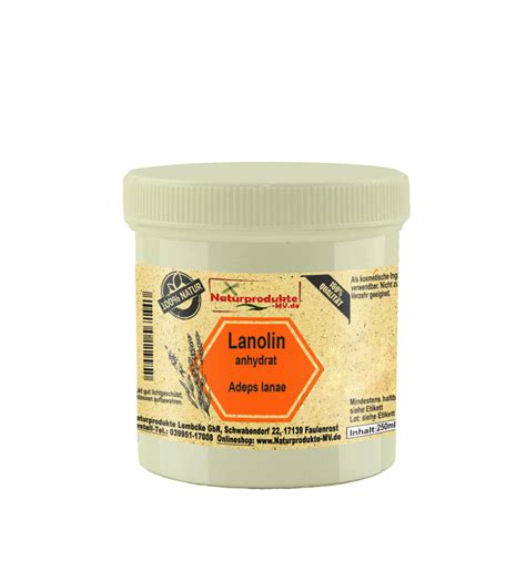 Lanolin Anhydrat 250g Ph Eur Wollwachs Wollfett Salbengrundlage 7 95