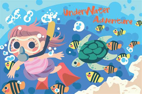 Underwater Adventure - Illustration | Ocean illustration, Illustration ...