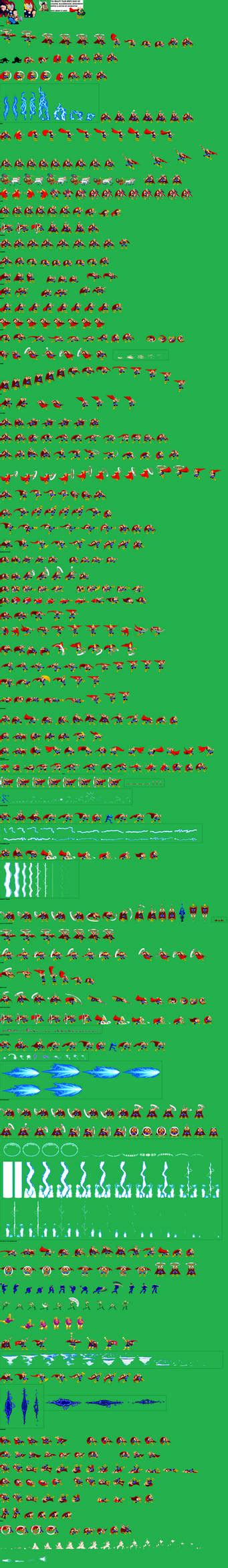 The Mighty Thor Sprite Sheet By Shubuster On Deviantart