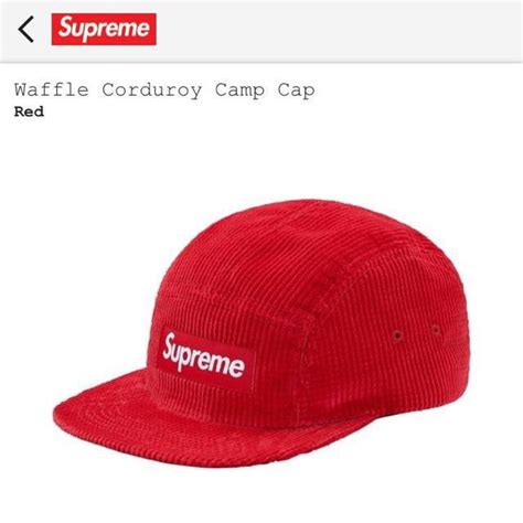 Supreme Waffle Corduroy Camp Cap Red Fw Men S Fashion Watches