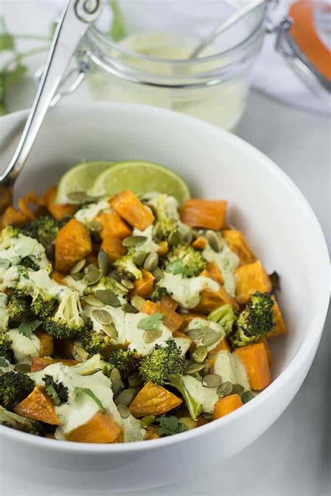 Roasted Sweet Potato Broccoli Salad Healthier Steps