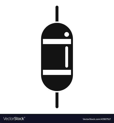 Board resistor icon simple electric circuit Vector Image