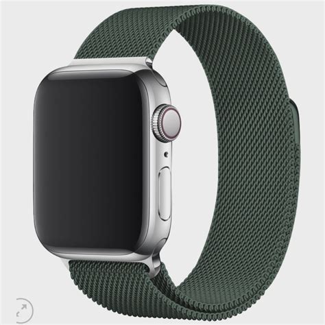 Pulseira Milanese Para Apple Watch 42 44 45mm Midnight Green Submarino