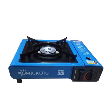 Kompor Gas Portable Omicko 2 In 1 Warna Biru Kompor Bbq Lazada