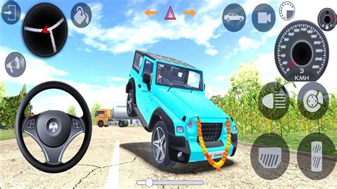 Indian Car Driving Simulator D New Modified Thar Stunts Driving