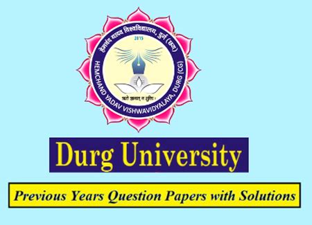 Durg University Question Paper 2023, 2022, 2021 – UG and PG Annual Exam ...