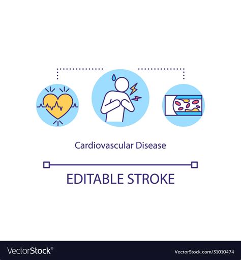 Cardiovascular Disease Concept Icon Royalty Free Vector