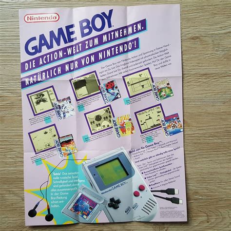 Nintendo Nes Flyer Plakat Gameboy Poster Werbeflyer Nes Noe Gelb Rosa