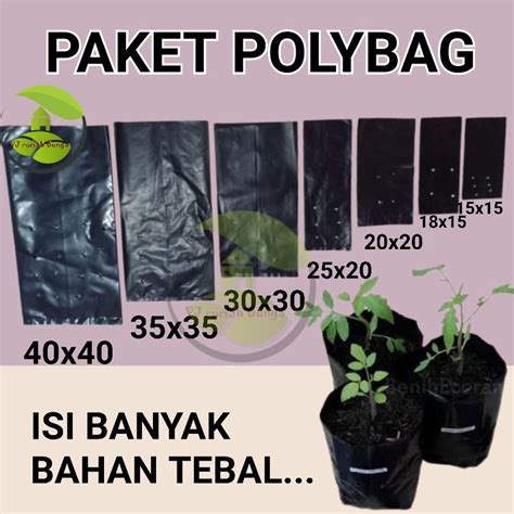 Jual Paket Polybag Tanaman Tebal Isi Ratusan Plastik Polybag Polibeg