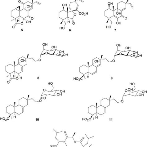 Isolated Secondary Metabolites 3 12 Known From Different Species Of