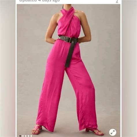 Anthropologie Pants And Jumpsuits Nwt Anthropologie Dolan Halter Neck Jumpsuit Poshmark