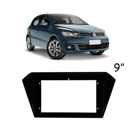 Moldura Painel DVD 2 Din MP5 Central Multimidia 9 Polegadas VW Gol