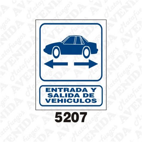 Cartel Entrada Y Salida De Vehiculos Carteles Standard Portal De