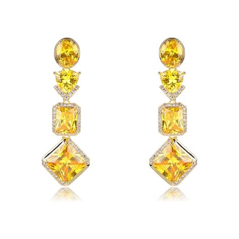 Amazing Big Gold Plated Dangle Earrings