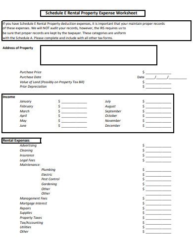 18 Rental Property Worksheet Templates In Pdf Free And Premium Templates