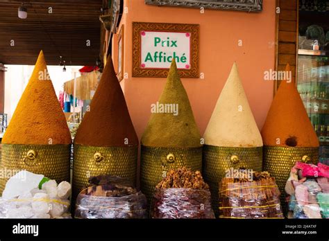 Marrakesh Morocco November 17 2018 Piles Of Spice Being Sold In The