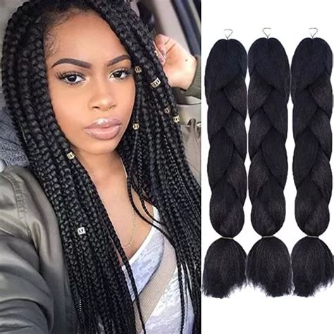 Extensiones De Trenzas Africanas Cabello Pelo Kanekalon 4pzs Envío gratis