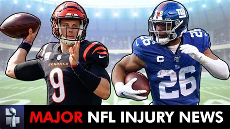 MAJOR NFL Injury News On Saquon Barkley Joe Burrow Anthony Richardson