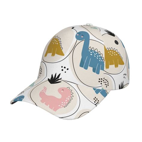 Daiia Cute Dinosaurs Print Baseball Cap Men Women Golf Dad Hat