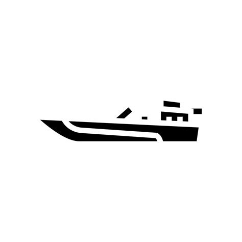 Jet Boat Glyph Icon Vector Illustration 10299768 Vector Art At Vecteezy