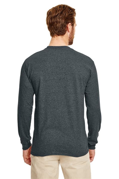 Gildan Mens Dryblend Moisture Wicking Long Sleeve Crewneck T Shirt G84