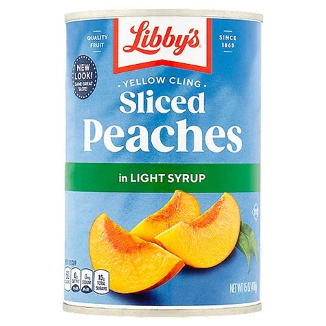 Libby S Yellow Cling Sliced Peaches In Light Syrup 15 Oz The Fresh Grocer