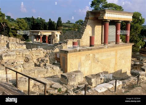 Knossos Palace Ruins Heraklion Crete Greece Stock Photo Royalty