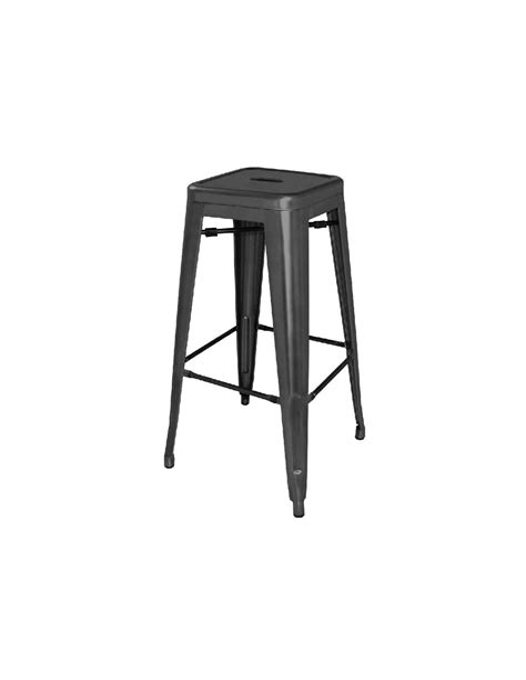 Tabourets Hauts Bistro En Acier Noir Bolero DL881 Quiditmieux Fr