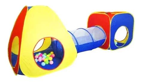 Barraca Toca Túnel 3x1 Infantil Tipo Piscina De 50 Bolinhas MercadoLibre