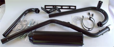 Oem Ural Motorcycle Parts 2 Into 1 High Mount Exhaust Black