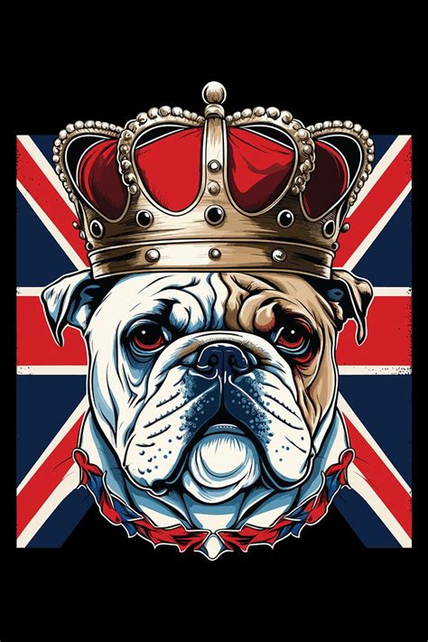 A Stunning British Bulldog Combined With Union Jack Flag Illustration