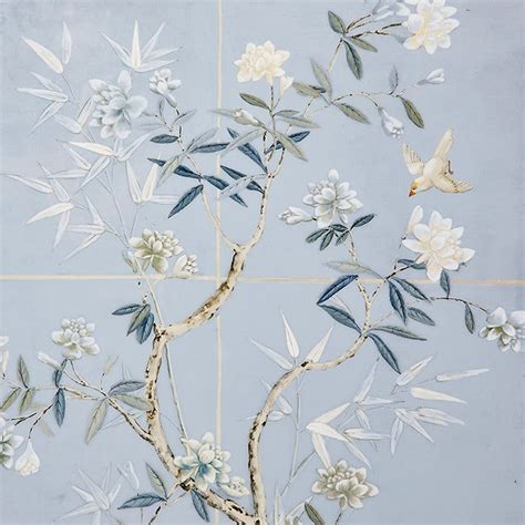 Chinoiserie Panels in Soft Blue II | Chinoiserie wallpaper, Chinoiserie ...