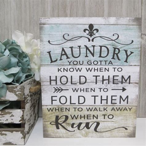 Laundry Room Decal You Gotta Know When To Hold Em Know When Etsy